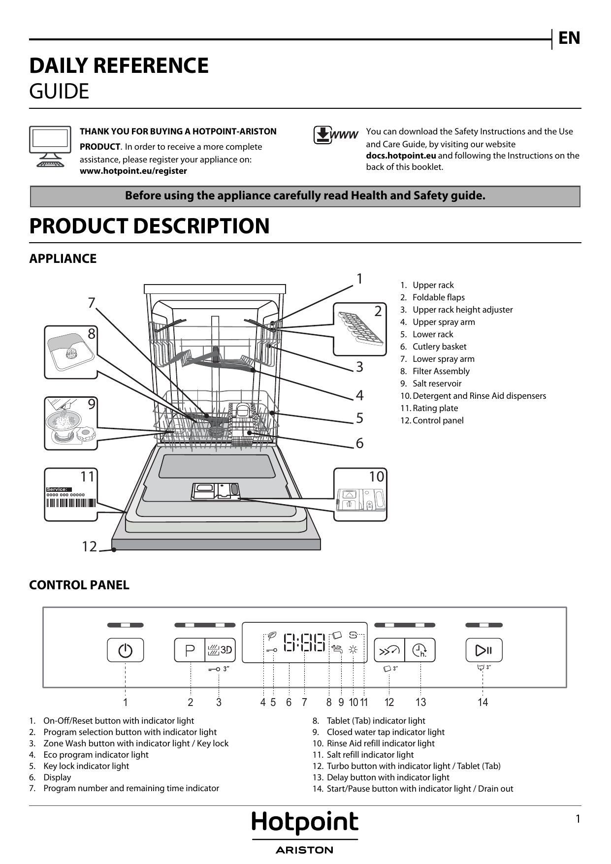 Hotpoint Dishwasher User Manual