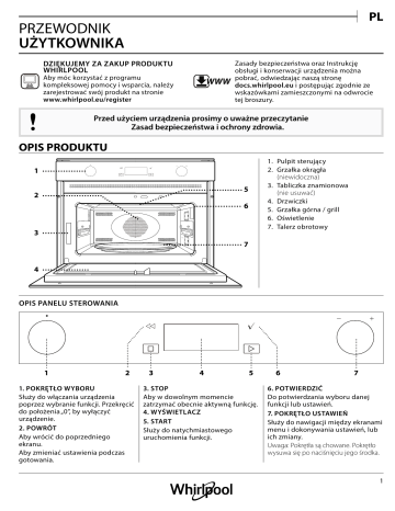 Whirlpool W6 MW561 Setup and user guide | Manualzz