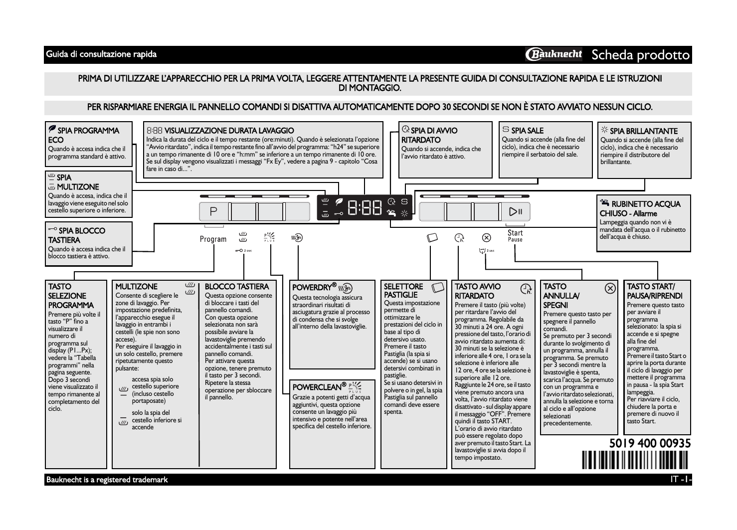 Bauknecht GSFK 102414 Instruction for Use | Manualzz