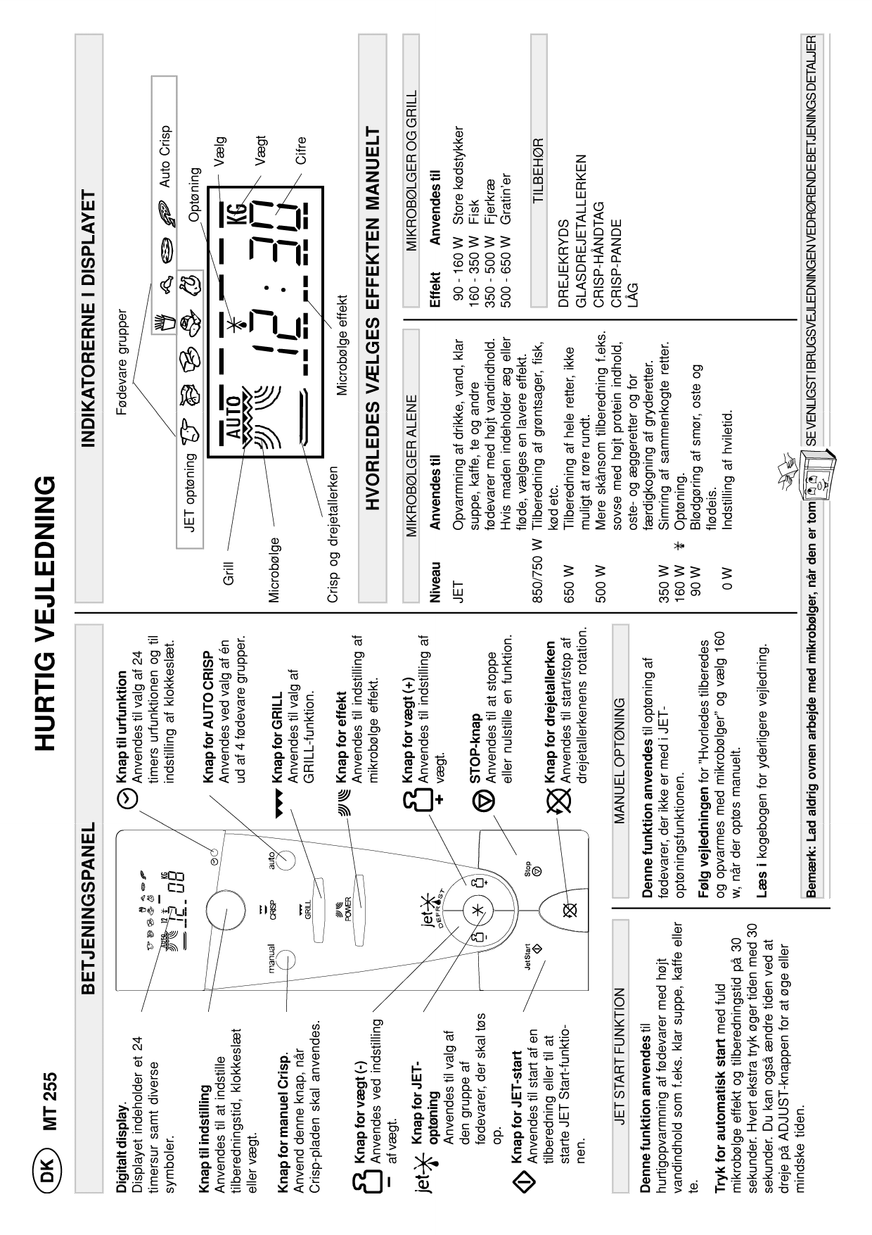 Whirlpool MT 255/SL Instruction for Use | Manualzz