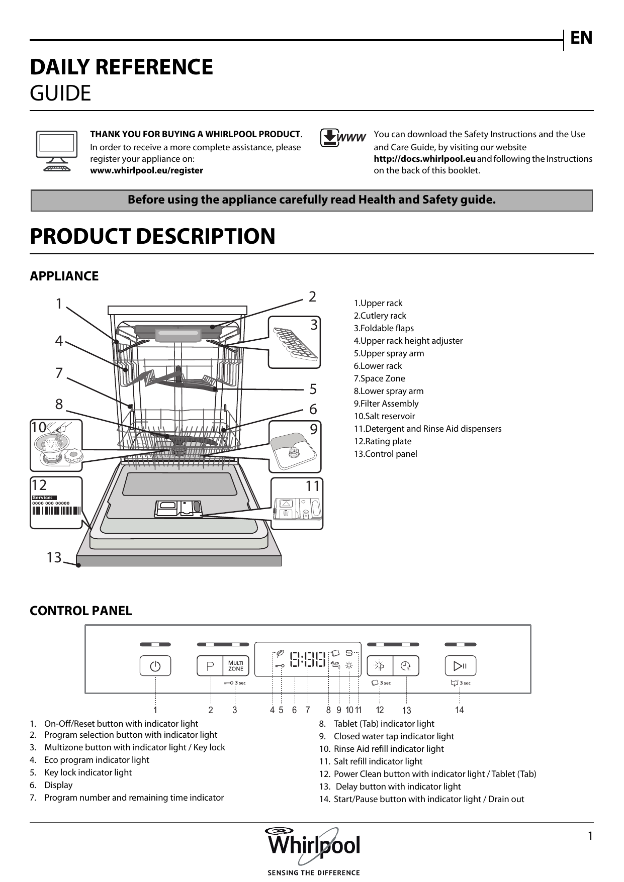 whirlpool wfc 3c26 user manual