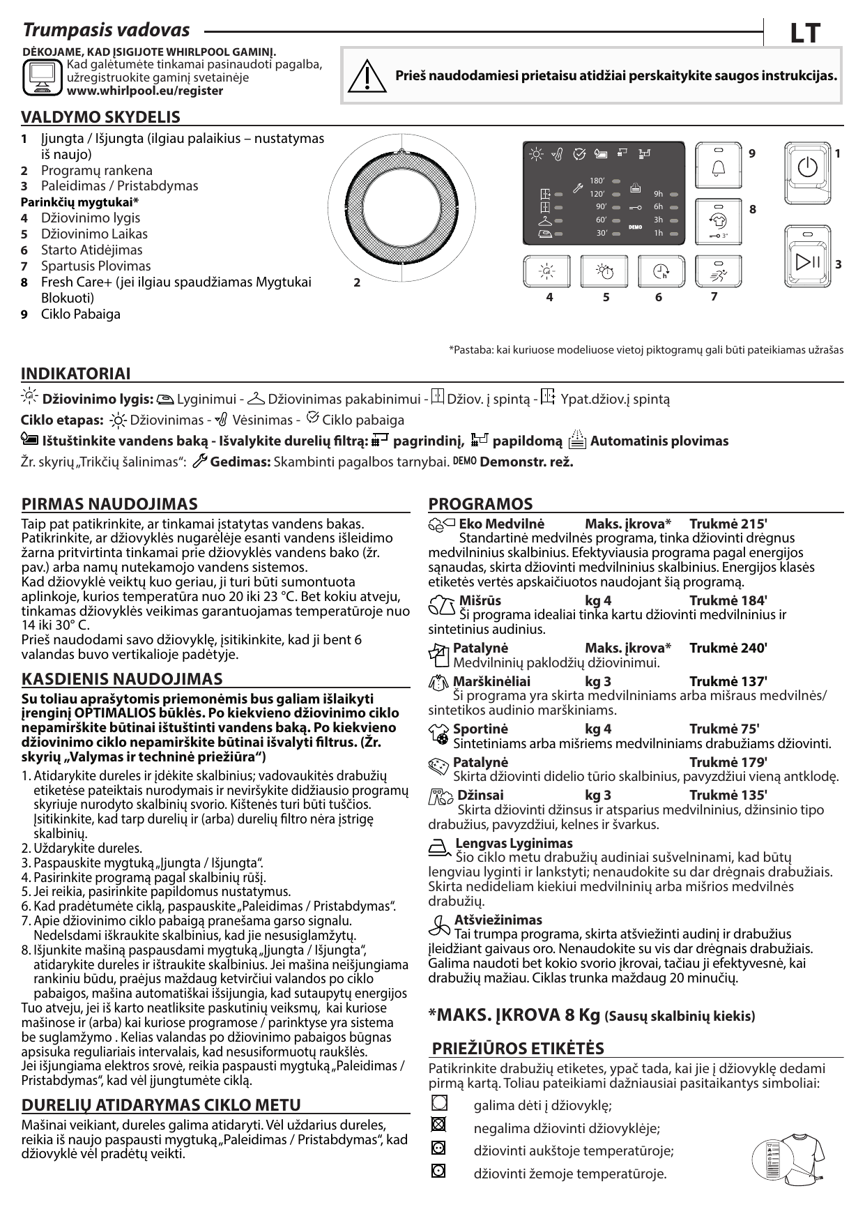 Whirlpool Ft M10 81y Eu Setup And User Guide Manualzz