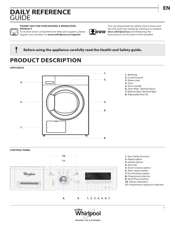 Whirlpool HDLX 70510 Daily Reference Guide | Manualzz