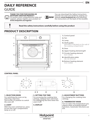 HOTPOINT/ARISTON FA3 841 H IX HA Setup and user guide | Manualzz