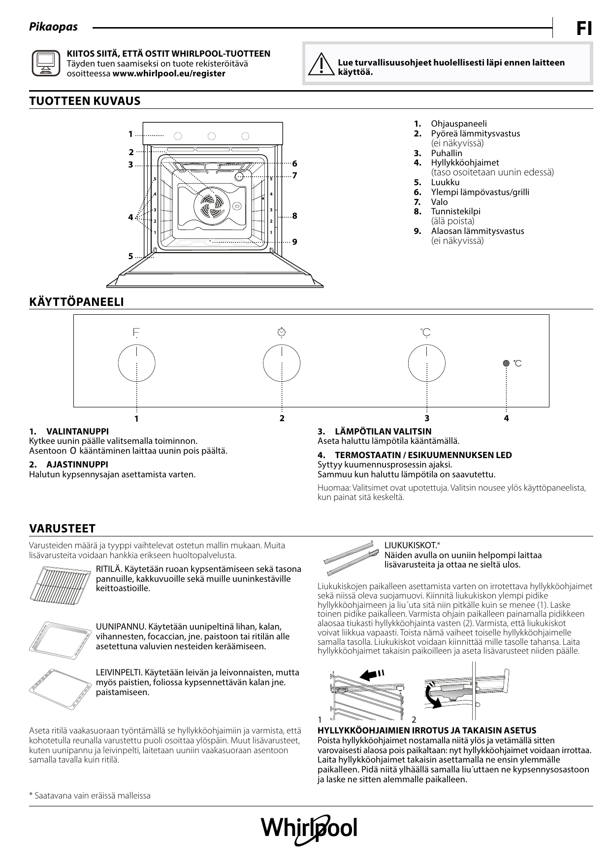 Whirlpool AKP9 780 IX Setup and user guide | Manualzz