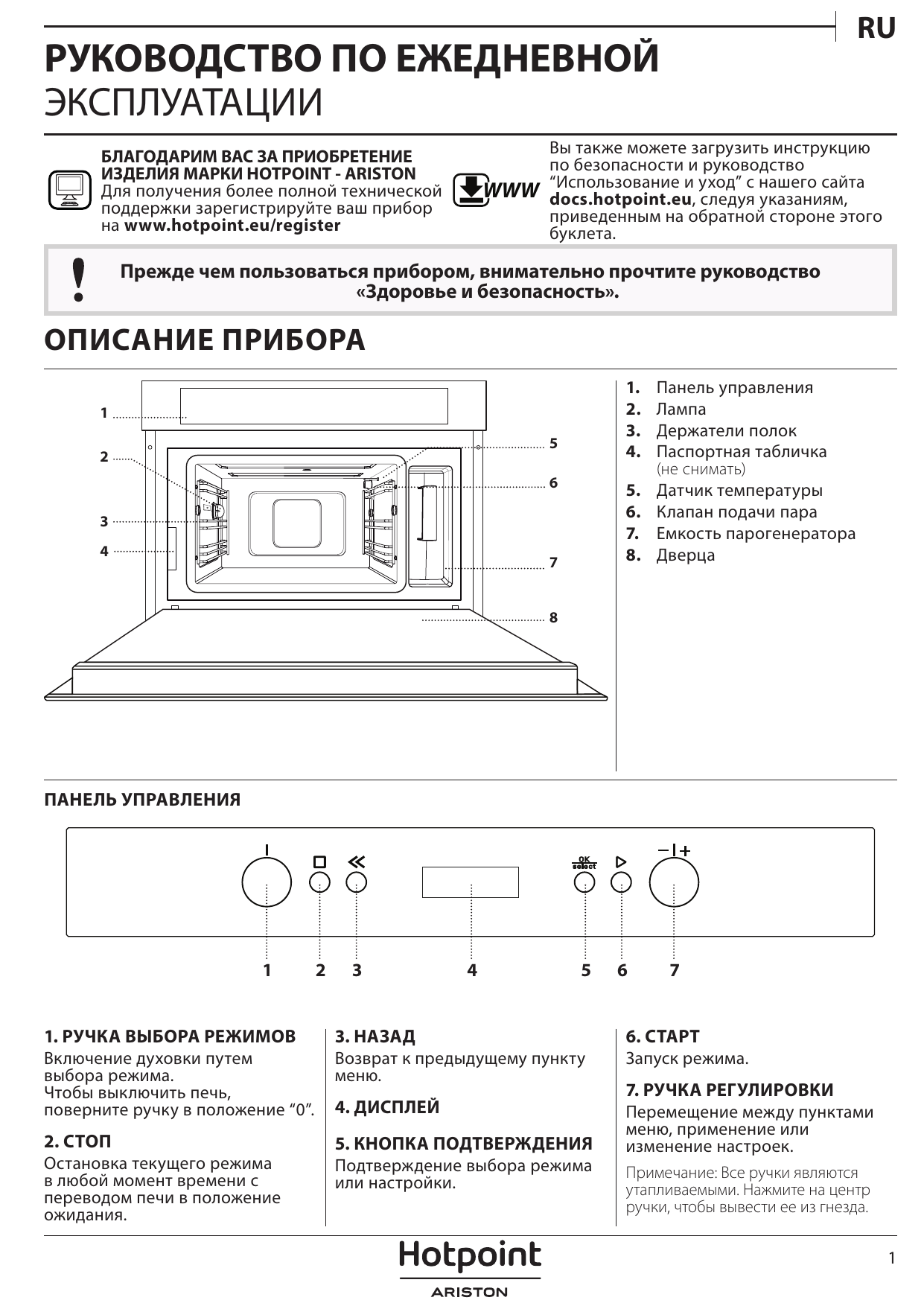 Духовой шкаф hotpoint ariston инструкция режимы приготовления