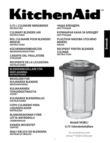 KitchenAid 5KSBCJ  Instruction for Use | Manualzz
