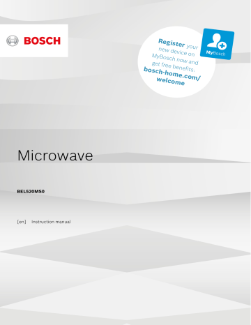 Bosch BEL520MS0 Built-in microwave oven Instruction manual | Manualzz