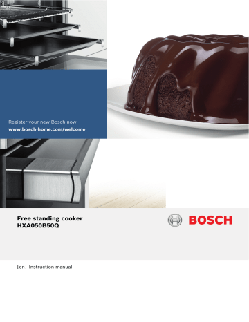 Bosch HXA050B50Q Gas combination freestanding cooker Instruction manual | Manualzz