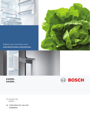 Bosch KAG90AI20 Side-by-side fridge-freezer Instructions for Use and Installation | Manualzz