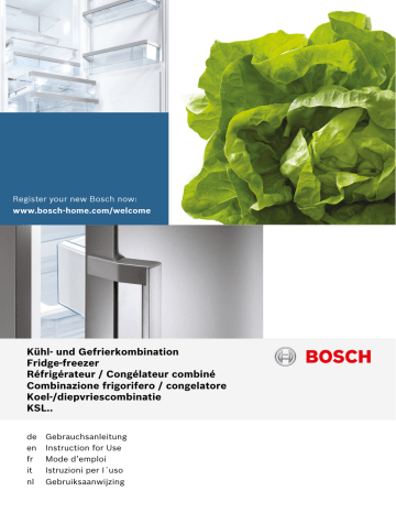 Bosch KSL20AH30 Free-standing larder fridge Instruction for Use | Manualzz