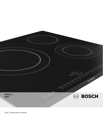 Bosch PIP845F17V Electric cooktop Instruction manual | Manualzz