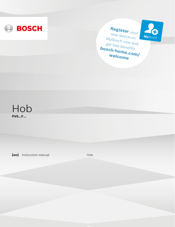 Bosch PVS601FB5E "Induction cooktop, autarkic" Instruction manual | Manualzz
