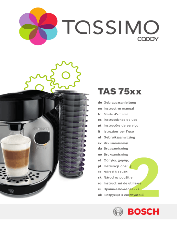 Bosch TAS75SE2/01 TASSIMO Multi Beverage Machine Manual de utilizare |  Manualzz