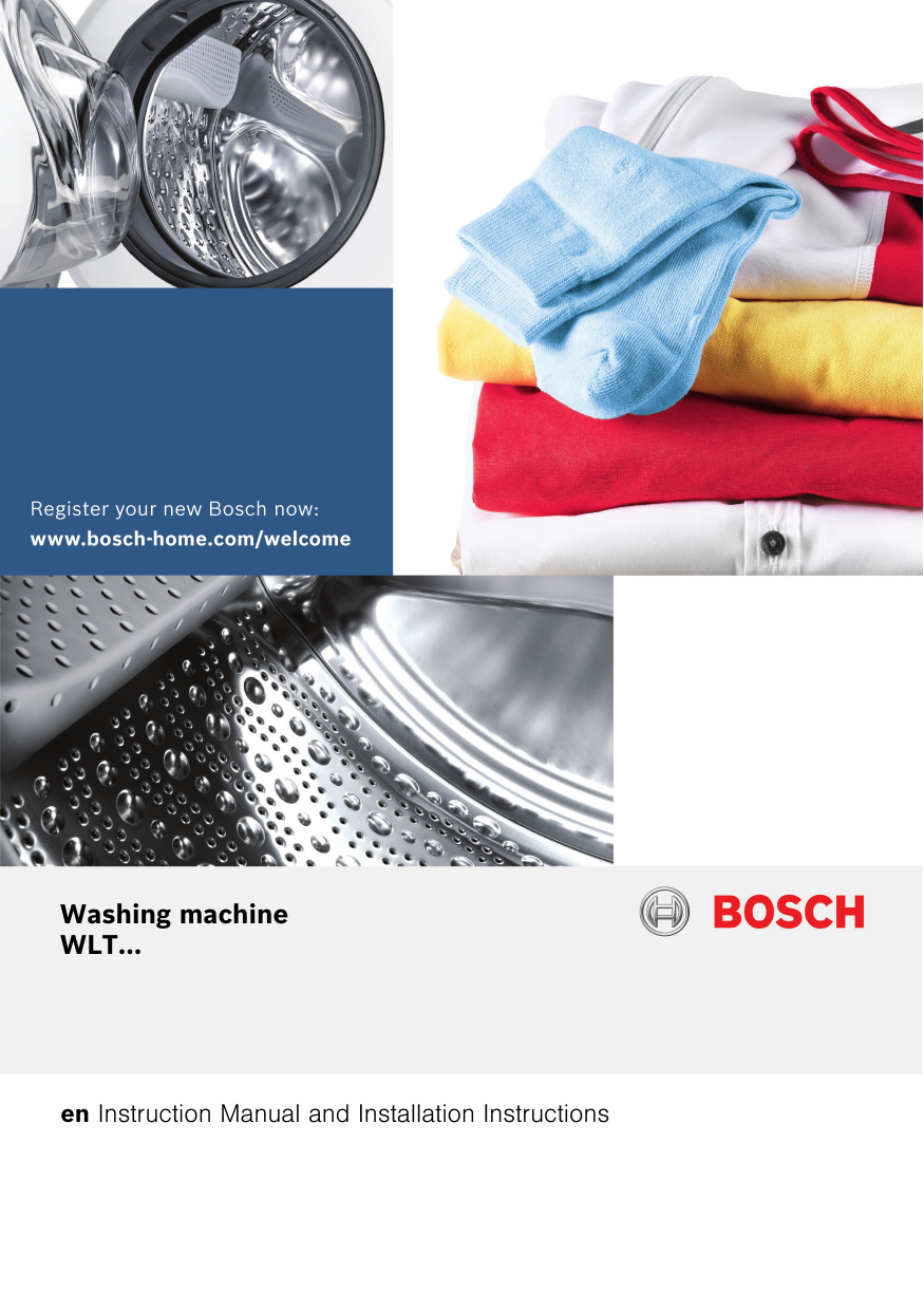 Bosch Wlt20460by Washing Machine Operating Installations