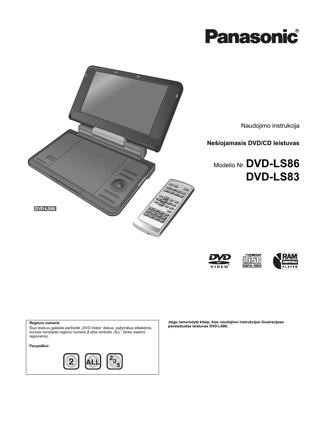 Panasonic Dvdls86 Operating Instructions Manualzz