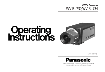 Panasonic WVBL730_SERIES Operating Instructions | Manualzz