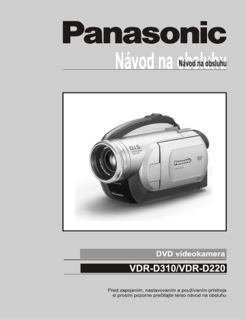 Panasonic VDRD220EP Návod na používanie | Manualzz