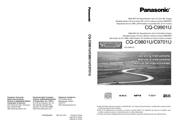 Panasonic CQC9901U Operating Instructions | Manualzz