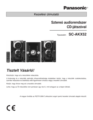 Panasonic SCAKX52EB Használati utasítások | Manualzz