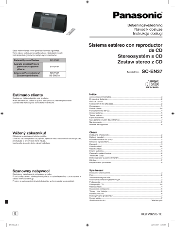 Panasonic SCEN37 Instrukcja obsługi | Manualzz
