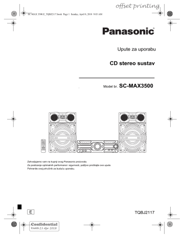 Panasonic SCMAX3500 Upute za uporabu | Manualzz