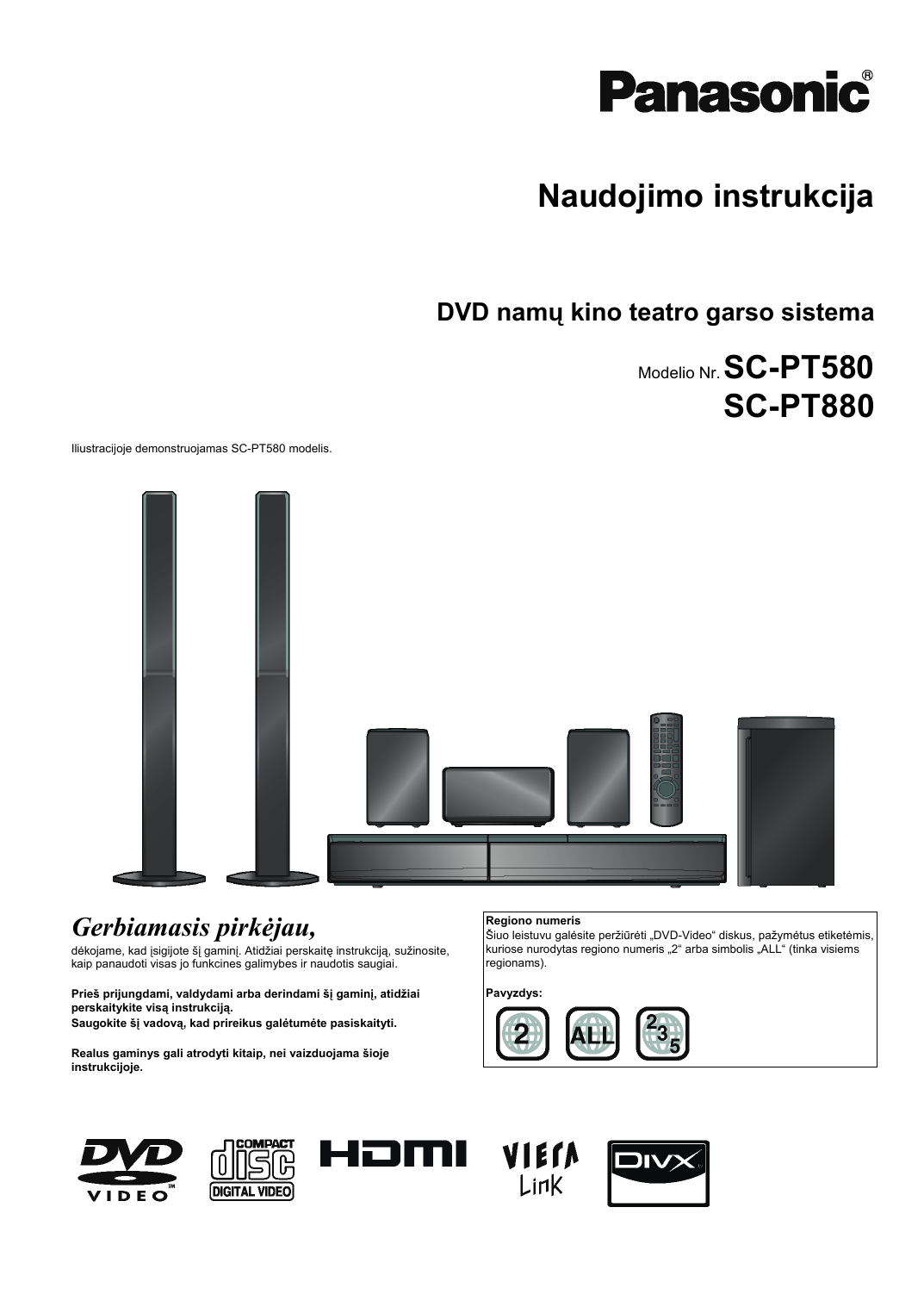 Panasonic Scpt580 Valdymo Instrukcijos Manualzz