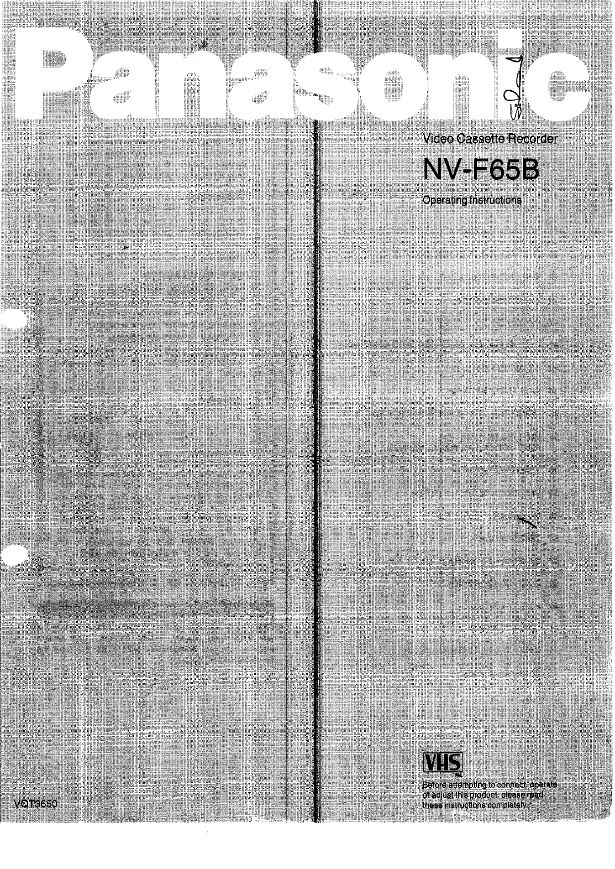 Panasonic Nvf65b Operating Instructions Manualzz