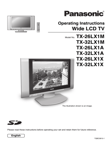 Panasonic TX26LX1A Operating Instructions | Manualzz