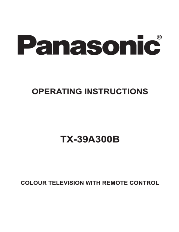 Panasonic TX39A300B Operating instructions | Manualzz