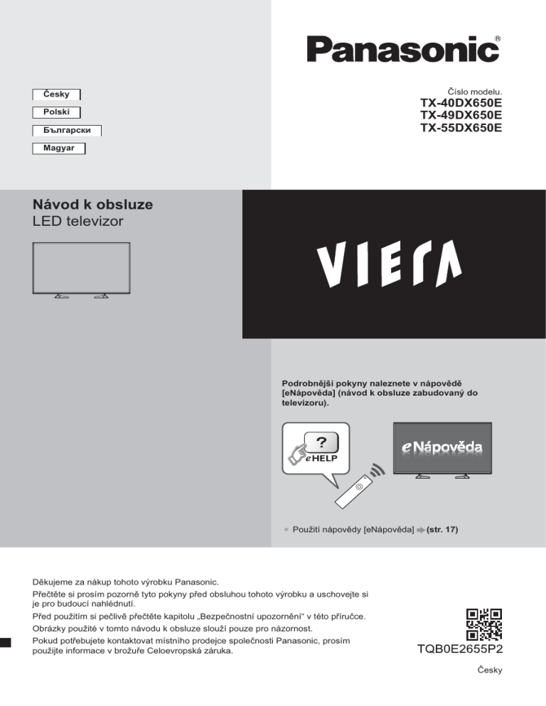Panasonic Tx55dx650e Tx40dx650e Tx49dx650e Quick Start Guide Manualzz