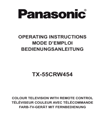 Sicherheitsinformationen. Panasonic TX55CRW454, TX-55CRW454 | Manualzz
