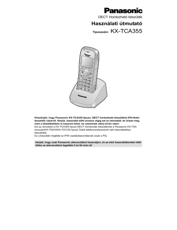 Panasonic KXTCA355CE Használati utasítások | Manualzz