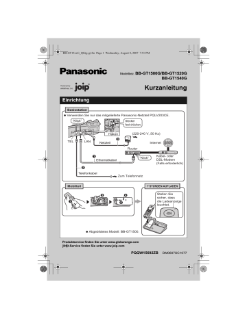 Panasonic BBGT1500G Operating Instructions | Manualzz
