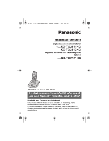 Panasonic KXTG2511HG Használati utasítások | Manualzz