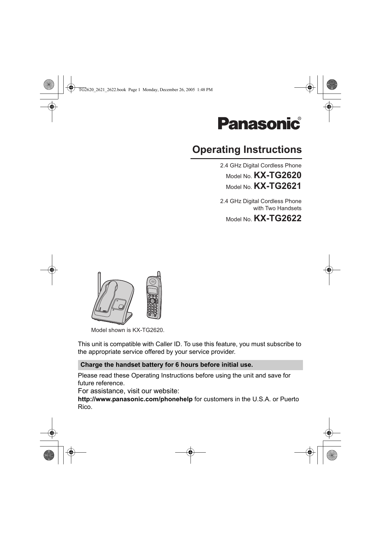 Panasonic KXTG22 Operating Instructions  Manualzz Intended For Panasonic Phone Label Template