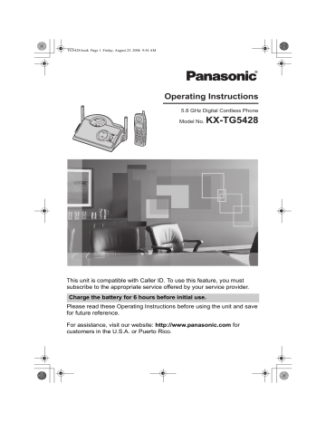 Panasonic KXTG5428 Operating Instructions | Manualzz