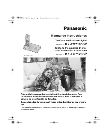 Panasonic KXTG7100SP Instrucciones de operación | Manualzz