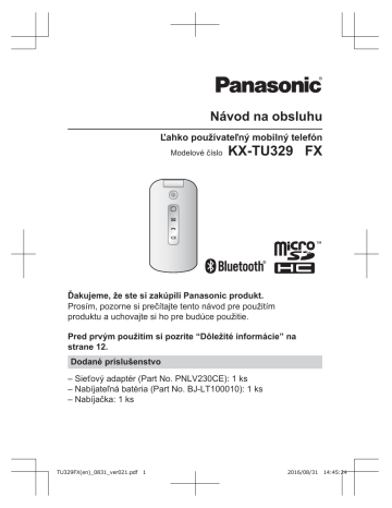 Panasonic Kxtu329fx Operating Instructions Manualzz