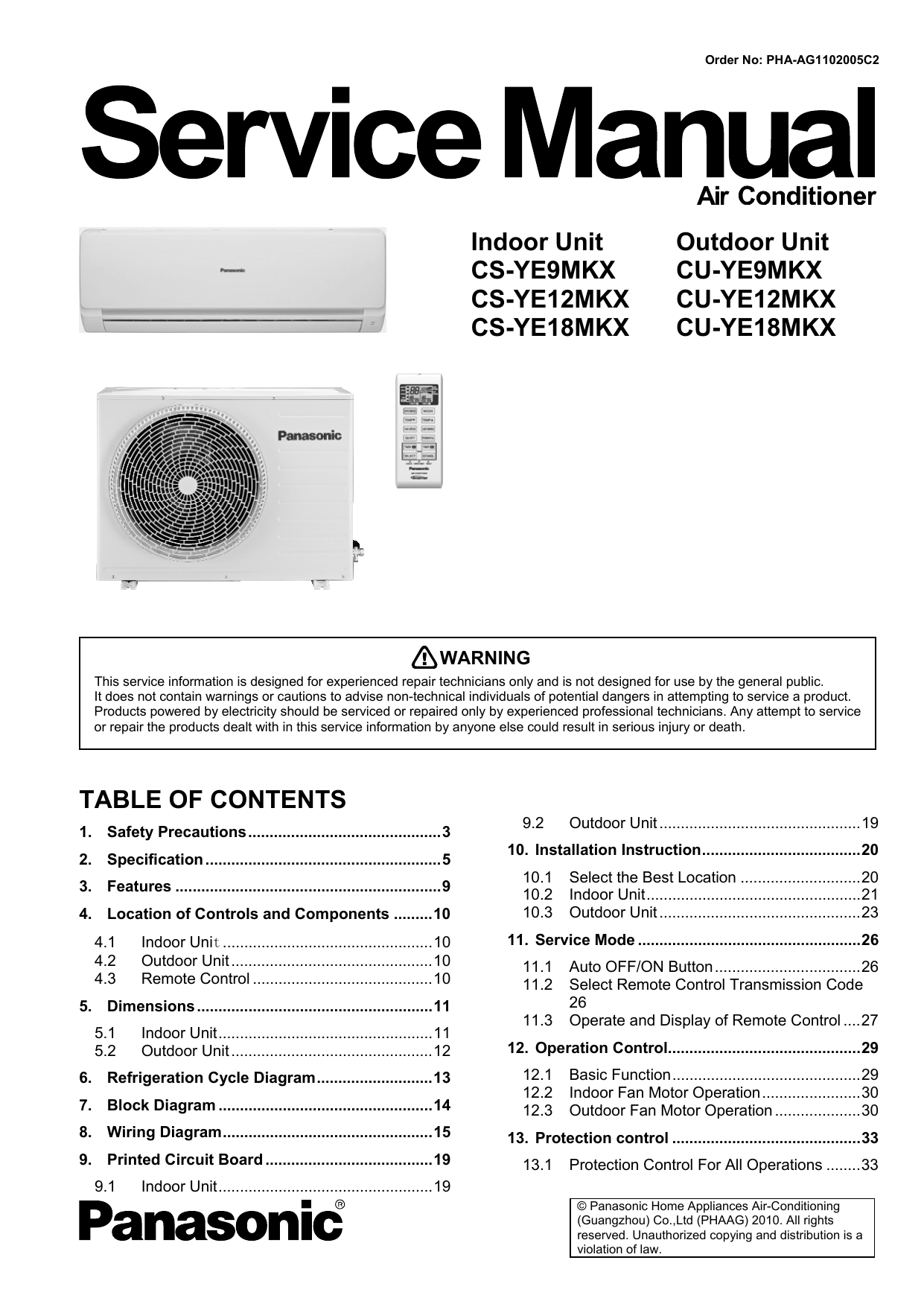 Air Conditioner Indoor Unit Outdoor Unit CSRE18JKE1 CU, 44 OFF