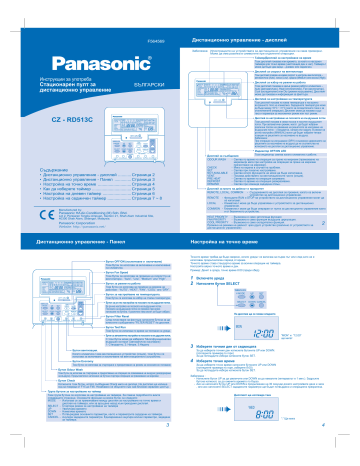 Panasonic CZRD513C Инструкции за работа | Manualzz