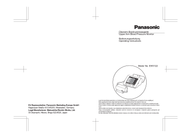 Panasonic EW3122 Operating Instructions | Manualzz