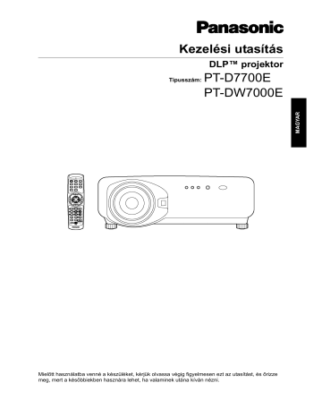 Panasonic PTD7700E Használati utasítások | Manualzz