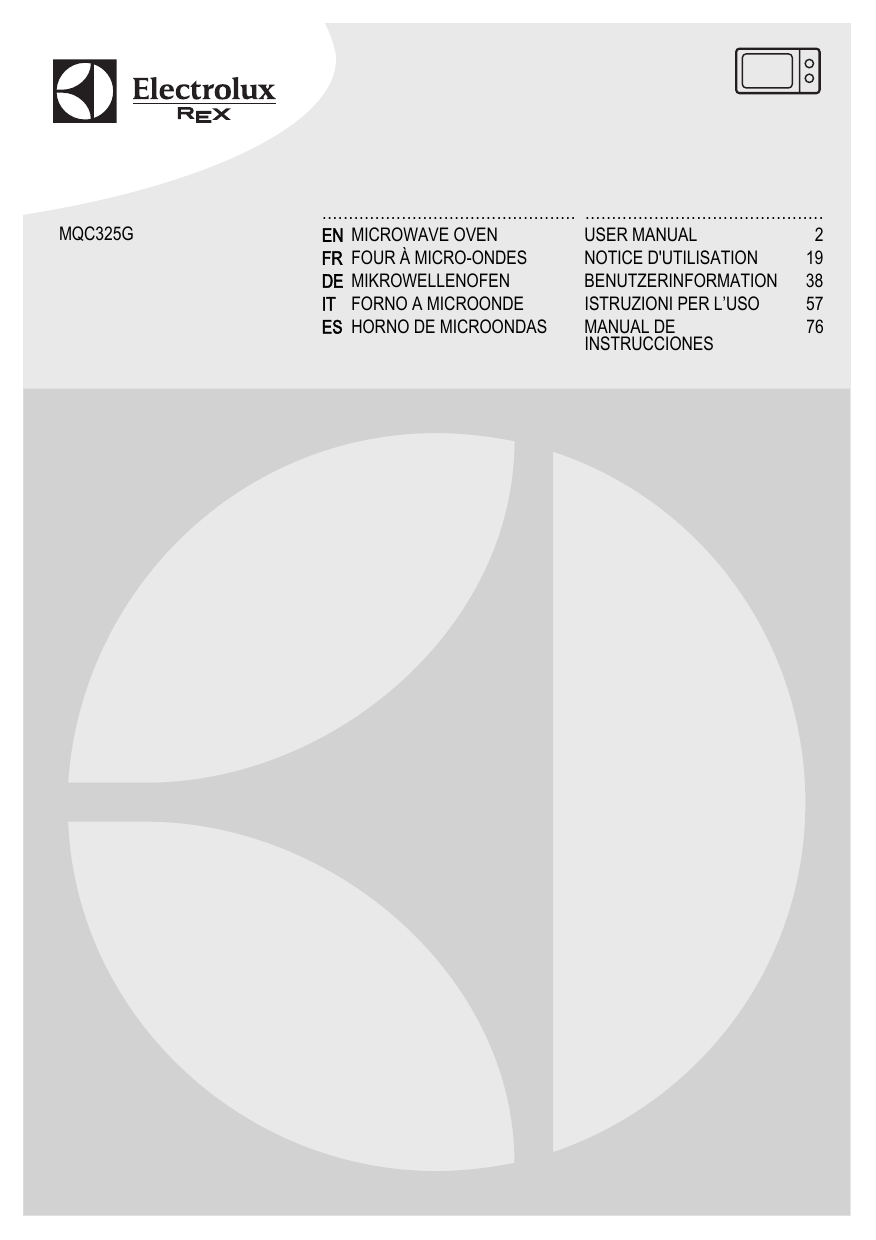 ELECTROLUX-REX MQC325GXE User manual | Manualzz