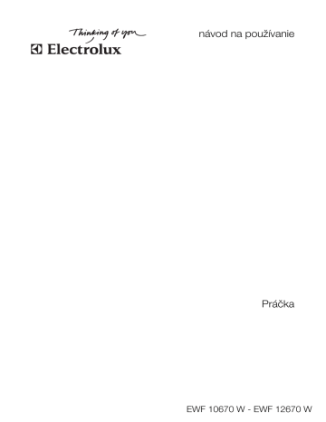 Electrolux EWF12670W Používateľská príručka | Manualzz