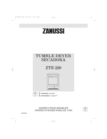 ZANUSSI ZTE220 User Manual | Manualzz