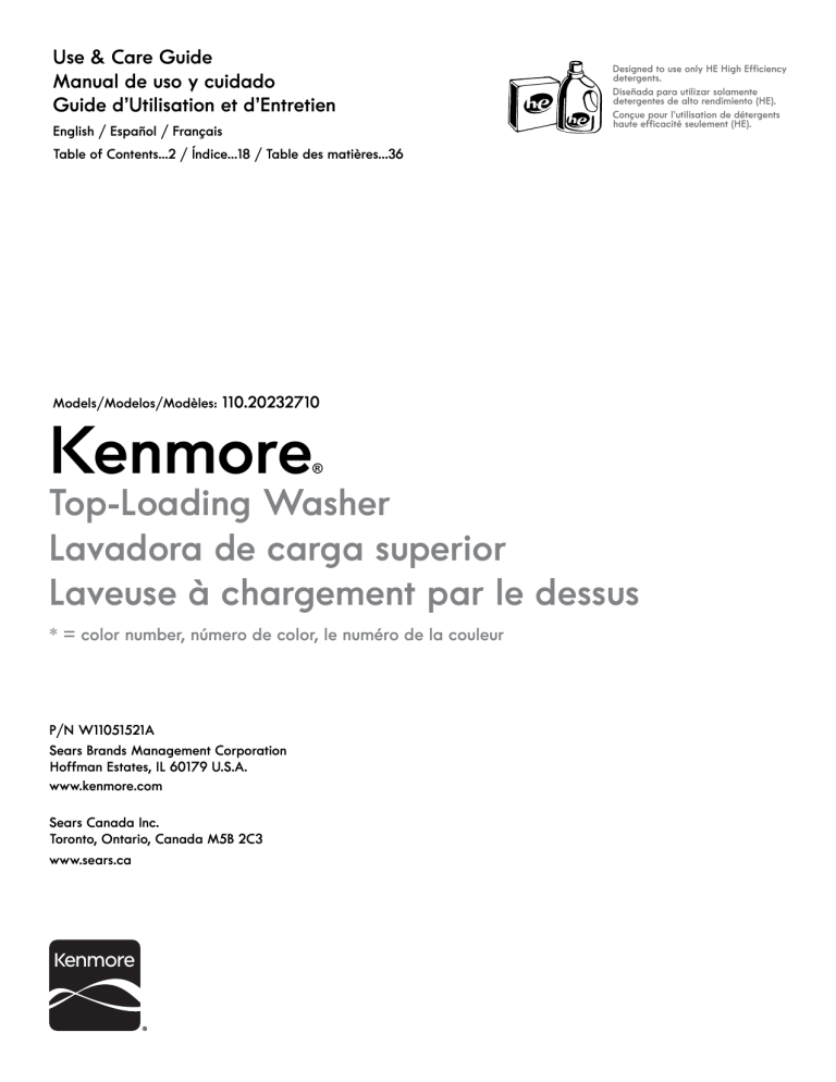 Kenmore 20232 El manual del propietario | Manualzz