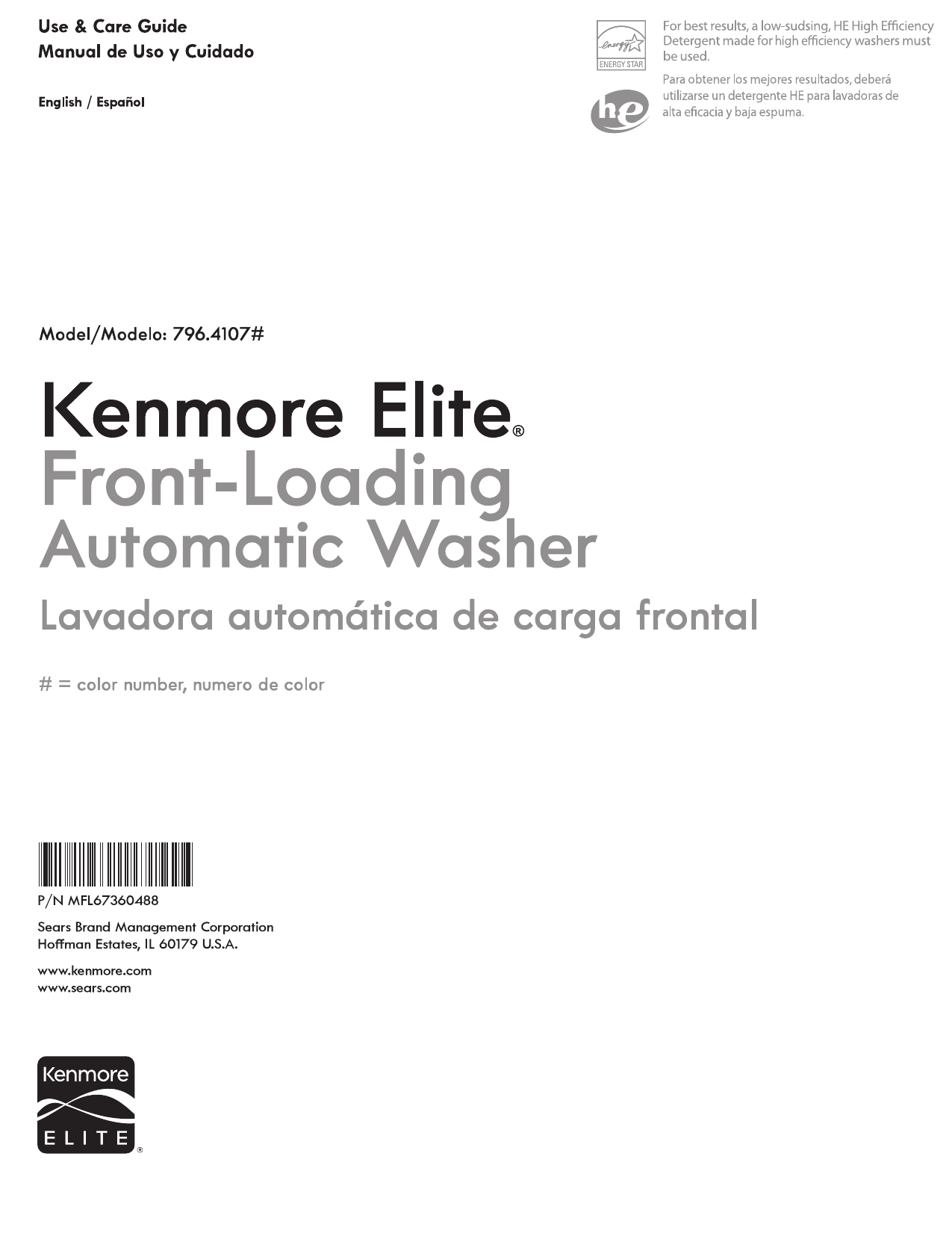 Kenmore Elite 41072 Owners Manual Manualzz