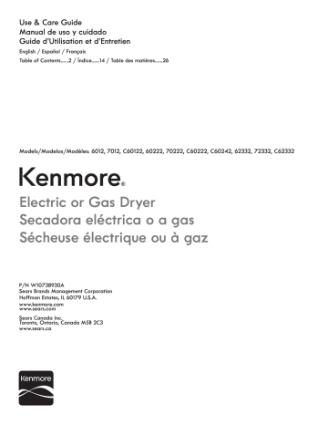 Kenmore 62332 Owners manual | Manualzz