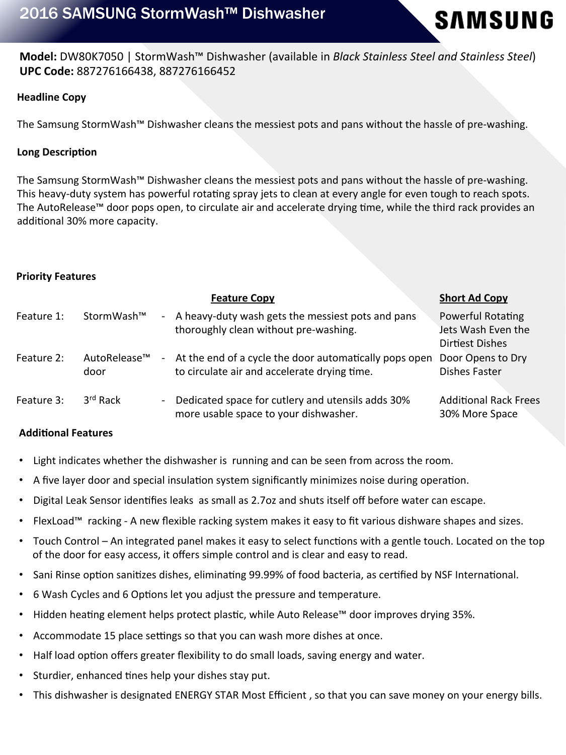 samsung dishwasher dw80k7050